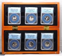 (6) 2009-S Proof State Quarters. Proof 70 Deep