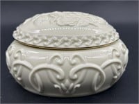 Lenox Embossed Ivory Porcelain Music Box