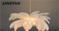 Luxury LED Ostrich Bird Feather Chandelier