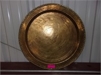 24" brass engraved tray