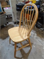 Nice High Backed Wood Chair