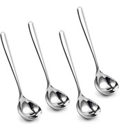 STAINLESS STEEL SMALL SERVING LADLE 8IN SET OF 4