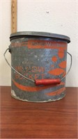 OldPal Woodstream-vintage minnow bucket-metal 10”