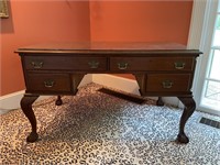 Chippendale style mahogany partners desk