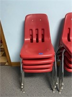 Stack 4 Red Chairs
