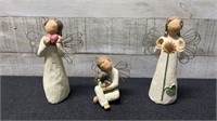 3 Willow Tree Figurines