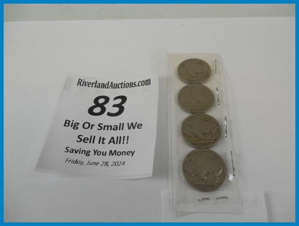 QTY 4-BUFFALO NICKELS-