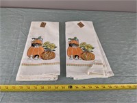 Park Designs Pumpkin Patch Kitty Dish Towels (2)