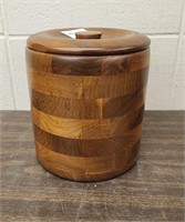 Mid century walnut ice bucket