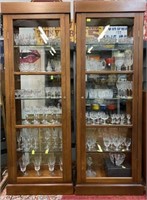 PAIR - LIT DISPLAY CABINETS