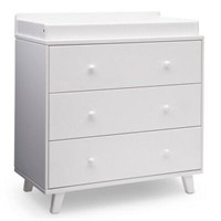 Delta Children Ava 3-Drawer Dresser - White