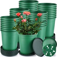 Yaomiao 50 Pcs 6 Inch Plastic Pots  Green
