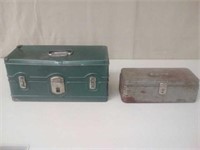 2 PC. Old tackle box with tackle & toolbox