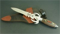 Whitetail Cutlery Hand Made Knife with Leather