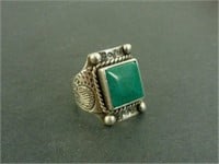 Vintage Mexico Sterling Men's Ring - Large Size