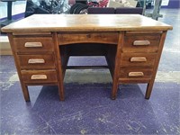 (1) Wooden Teachers Desk