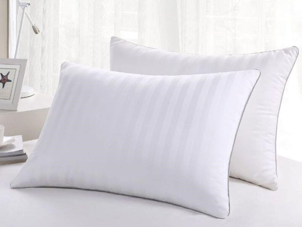 2-Pk Martha Stewart Feather Pillow, Standard,