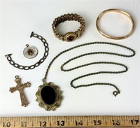 Victorian gold filled jewelry - bracelets, locket