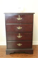 2 DRAWER WOODEN FILE CABINET WITH KEY 30" H, 20"