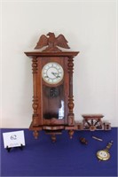VINTAGE WALL CLOCK 32" TALL WITH INTERCHANGEABLE