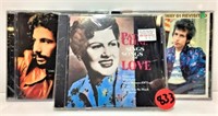 Patsy Cline, Bob Dylan, Cat Stevens CDs