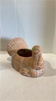 Terra-cotta turkey planter pot measuring 5