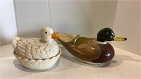 Duck lot includes a vintage ceramic duck on