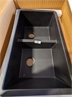 Karran Black Quartz Sink - 34" x 21-1/4" x 9"