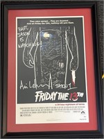 Autographed Friday the 13th poster