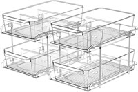 2 Set, 2 Tier Clear Organizer with Dividers
