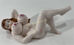 Vintage Nude Lady Porcelain Salt & Pepper Shakers