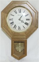 Bulova Oak/Quartz Wall Clock 21x13.5x4