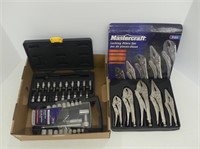 BOX: LOCKLING PLIERS, TWO SOCKET SETS MISSING PCS