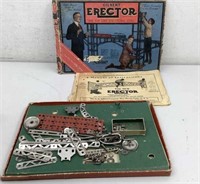 Gilbert Erector set w/ some pieces & instructions