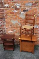 3pc Chair, Filing Cabinet, 2 tier cabinet