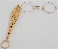 14K yellow gold expandable spectacles