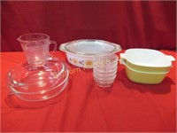 Glass Measuring Cups, Pyrex Bowl, 2 Corning