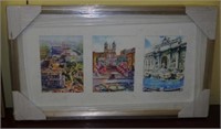 Two framed watercolours of Italy