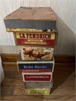 Assortment of cigar boxes