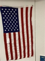 CLOTH AMERICAN 50 STAR FLAG W/ EMBROIDERED STARS