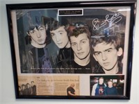 PETE BEST SIGNED AUTO FRAMED PICTURE. 17X21