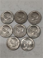 ASSORTED DATE KENNEDY HALVES 8