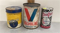 3PC VINTAGE OIL CAN LOT