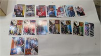 assorted sports trading cards