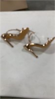 1 Pair of bronze Chrome 4 1/2” high heels. Never