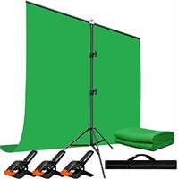 Heysliy Green Screen Backdrop with Stand Kit