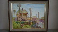 Train Station Painting Wm McVeigh