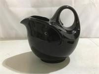 Art Deco water pitcher black ceramic high gloss