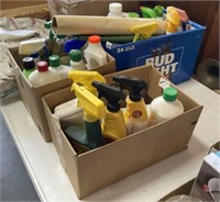 3 Boxes of Household Cleaning Supplies