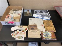 OLD PHOTOS - ADVERTISING CARDS & LETTERS ETC.